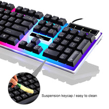 Load image into Gallery viewer, Chasing Leopard G21 USB 104-keys Waterproof Floating Round Punk Keycap Colorful Backlight Mechanical Feel Wired Keyboard, Length: 1.3m