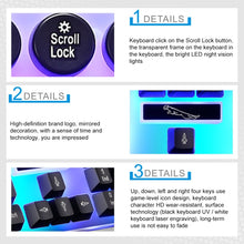 Load image into Gallery viewer, Chasing Leopard G21 USB 104-keys Waterproof Floating Round Punk Keycap Colorful Backlight Mechanical Feel Wired Keyboard, Length: 1.3m