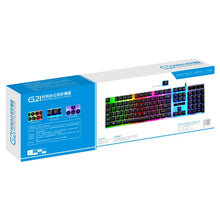 Load image into Gallery viewer, Chasing Leopard G21 USB 104-keys Waterproof Floating Round Punk Keycap Colorful Backlight Mechanical Feel Wired Keyboard, Length: 1.3m