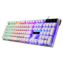 Load image into Gallery viewer, Chasing Leopard G21 USB 104-keys Waterproof Floating Round Punk Keycap Colorful Backlight Mechanical Feel Wired Keyboard, Length: 1.3m