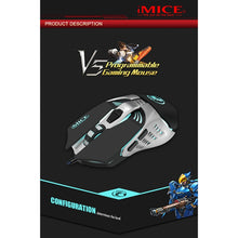 Load image into Gallery viewer, iMICE V5 USB 7 Buttons 4000 DPI Wired Optical Colorful Backlight Gaming Mouse for Computer PC Laptop, V5  (White), V5  (Black)