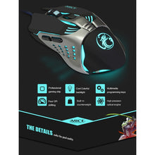 Load image into Gallery viewer, iMICE V5 USB 7 Buttons 4000 DPI Wired Optical Colorful Backlight Gaming Mouse for Computer PC Laptop, V5  (White), V5  (Black)
