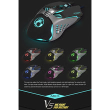 Load image into Gallery viewer, iMICE V5 USB 7 Buttons 4000 DPI Wired Optical Colorful Backlight Gaming Mouse for Computer PC Laptop, V5  (White), V5  (Black)