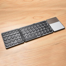 Load image into Gallery viewer, GK408 Three-fold Rechargeable Wireless Bluetooth Keyboard with Touchpad, Support Android / IOS / Windows