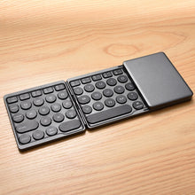Load image into Gallery viewer, GK408 Three-fold Rechargeable Wireless Bluetooth Keyboard with Touchpad, Support Android / IOS / Windows