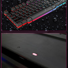 Load image into Gallery viewer, iMICE AK-600 Wired USB Floating Keycap Characters Glow Backlit Gaming Keyboard, Glow Backlit (Black)