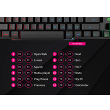 Load image into Gallery viewer, iMICE AK-600 Wired USB Floating Keycap Characters Glow Backlit Gaming Keyboard, Glow Backlit (Black)