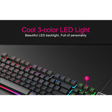 Load image into Gallery viewer, iMICE AK-600 Wired USB Floating Keycap Characters Glow Backlit Gaming Keyboard, Glow Backlit (Black)