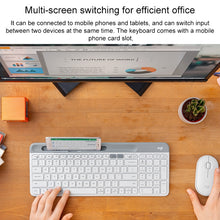 Load image into Gallery viewer, Logitech K580 Dual Modes Thin and Light Multi-device Wireless Keyboard with Phone Holder