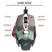 Load image into Gallery viewer, HXSJ J200 7 Keys Programmable Wired E-sports Mechanical Mouse with Light
