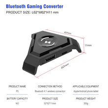 Load image into Gallery viewer, HXSJ P5 Bluetooth 4.1 Keyboard Mouse Bluetooth Gaming Converter, Can Not Be Pressed Version