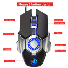 Load image into Gallery viewer, HXSJ J700 Colorful Lighting Programmable E-sports Gaming Wired Mouse, J700