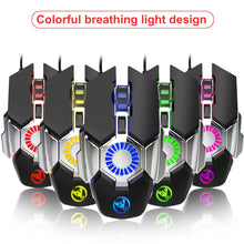 Load image into Gallery viewer, HXSJ J700 Colorful Lighting Programmable E-sports Gaming Wired Mouse, J700
