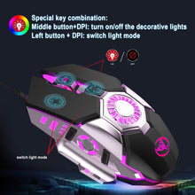 Load image into Gallery viewer, HXSJ J700 Colorful Lighting Programmable E-sports Gaming Wired Mouse, J700