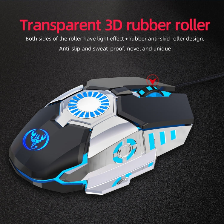 HXSJ J700 Colorful Lighting Programmable E-sports Gaming Wired Mouse, J700