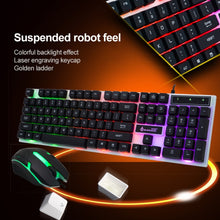 Load image into Gallery viewer, SHIPADOO D280 Wired RGB Backlight Mechanical Feel Suspension Keyboard + 3D Cool Mouse Kit for Laptop, PC, RGB Backlight