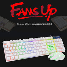 Load image into Gallery viewer, SHIPADOO D280 Wired RGB Backlight Mechanical Feel Suspension Keyboard + 3D Cool Mouse Kit for Laptop, PC, RGB Backlight