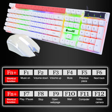 Load image into Gallery viewer, SHIPADOO D280 Wired RGB Backlight Mechanical Feel Suspension Keyboard + 3D Cool Mouse Kit for Laptop, PC, RGB Backlight