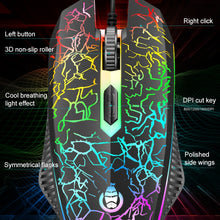 Load image into Gallery viewer, SHIPADOO D620 104-key Wired RGB Color Cracked Backlight Gaming Keyboard Mouse Kit for Laptop, PC