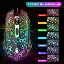 Load image into Gallery viewer, SHIPADOO D620 104-key Wired RGB Color Cracked Backlight Gaming Keyboard Mouse Kit for Laptop, PC
