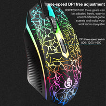 Load image into Gallery viewer, SHIPADOO D620 104-key Wired RGB Color Cracked Backlight Gaming Keyboard Mouse Kit for Laptop, PC