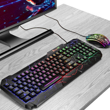 Load image into Gallery viewer, SHIPADOO D620 104-key Wired RGB Color Cracked Backlight Gaming Keyboard Mouse Kit for Laptop, PC