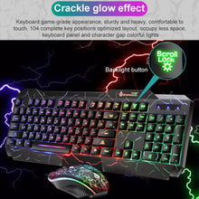 Load image into Gallery viewer, SHIPADOO D620 104-key Wired RGB Color Cracked Backlight Gaming Keyboard Mouse Kit for Laptop, PC