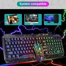 Load image into Gallery viewer, SHIPADOO D620 104-key Wired RGB Color Cracked Backlight Gaming Keyboard Mouse Kit for Laptop, PC