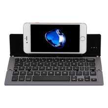Load image into Gallery viewer, F18 Ultra-slim Rechargeable Foldable 58 Keys Bluetooth Wireless Keyboard with Holder