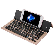 Load image into Gallery viewer, F18 Ultra-slim Rechargeable Foldable 58 Keys Bluetooth Wireless Keyboard with Holder