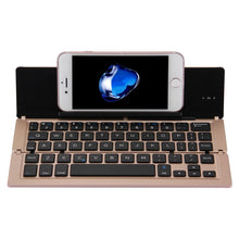 Load image into Gallery viewer, F18 Ultra-slim Rechargeable Foldable 58 Keys Bluetooth Wireless Keyboard with Holder