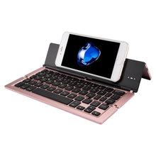 Load image into Gallery viewer, F18 Ultra-slim Rechargeable Foldable 58 Keys Bluetooth Wireless Keyboard with Holder