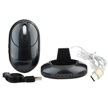 Load image into Gallery viewer, MZ-012 2.4G 1200 DPI Wireless Rechargeable Optical Mouse with 3 Ports USB HUB / Charging Dock