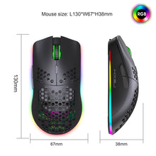 Load image into Gallery viewer, HXSJ T66 7 Keys Colorful Lighting Programmable Gaming Wireless Mouse, T66(White), T66(Black)