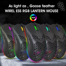 Load image into Gallery viewer, HXSJ T66 7 Keys Colorful Lighting Programmable Gaming Wireless Mouse, T66(White), T66(Black)