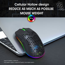 Load image into Gallery viewer, HXSJ T66 7 Keys Colorful Lighting Programmable Gaming Wireless Mouse, T66(White), T66(Black)