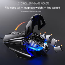Load image into Gallery viewer, YINDIAO G10 7200DPI 7-modes Adjustable 7-keys RGB Light Wired Metal Mechanical Hard Core Macro Mouse, Style: Audio Version