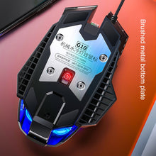 Load image into Gallery viewer, YINDIAO G10 7200DPI 7-modes Adjustable 7-keys RGB Light Wired Metal Mechanical Hard Core Macro Mouse, Style: Audio Version