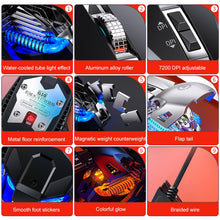Load image into Gallery viewer, YINDIAO G10 7200DPI 7-modes Adjustable 7-keys RGB Light Wired Metal Mechanical Hard Core Macro Mouse, Style: Audio Version