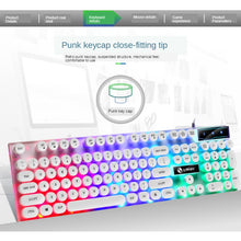 Load image into Gallery viewer, TX300 Mechanical Feel Backlight Punk Wired Keyboard Mouse Set