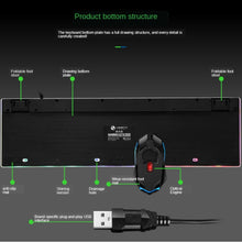 Load image into Gallery viewer, TX300 Mechanical Feel Backlight Punk Wired Keyboard Mouse Set