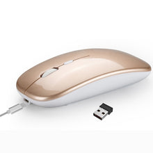 Load image into Gallery viewer, HXSJ M90 2.4GHz Ultrathin Mute Rechargeable Dual Mode Wireless Bluetooth Notebook PC Mouse
