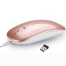 Load image into Gallery viewer, HXSJ M90 2.4GHz Ultrathin Mute Rechargeable Dual Mode Wireless Bluetooth Notebook PC Mouse