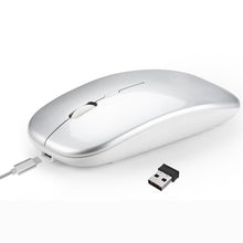 Load image into Gallery viewer, HXSJ M90 2.4GHz Ultrathin Mute Rechargeable Dual Mode Wireless Bluetooth Notebook PC Mouse