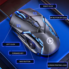 Load image into Gallery viewer, YINDIAO G5 3200DPI 4-modes Adjustable 6-keys RGB Light Silent Wired Gaming Mouse, G5 Silent Ver. Black, G5 Silent Ver. White