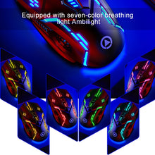 Load image into Gallery viewer, YINDIAO G5 3200DPI 4-modes Adjustable 6-keys RGB Light Silent Wired Gaming Mouse, G5 Silent Ver. Black, G5 Silent Ver. White