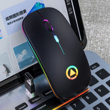 Load image into Gallery viewer, YINDIAO A2 2.4GHz 1600DPI 3-modes Adjustable RGB Light Rechargeable Wireless Silent Mouse, Rechargeable ver.