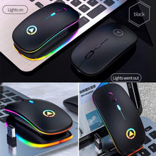Load image into Gallery viewer, YINDIAO A2 2.4GHz 1600DPI 3-modes Adjustable RGB Light Rechargeable Wireless Silent Mouse, Rechargeable ver.