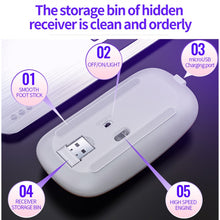 Load image into Gallery viewer, YINDIAO A2 2.4GHz 1600DPI 3-modes Adjustable RGB Light Rechargeable Wireless Silent Mouse, Rechargeable ver.