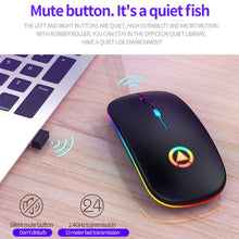 Load image into Gallery viewer, YINDIAO A2 2.4GHz 1600DPI 3-modes Adjustable Wireless Silent Mouse, Battery Powered, Battery ver.